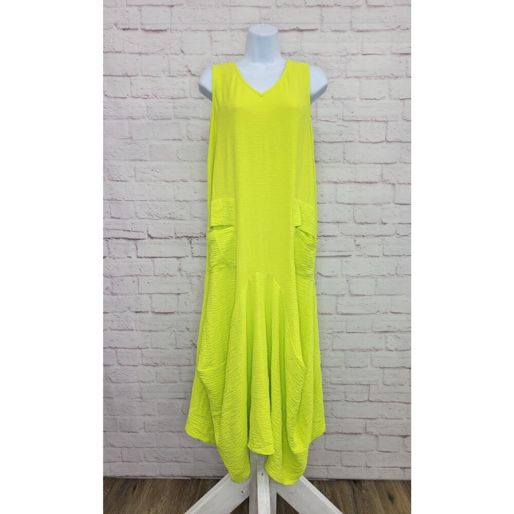 SMALL CITRUS A650752 Attitudes by Renee Petite Textured Woven Tank Dress